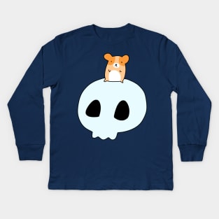 Hamster and Skull Kids Long Sleeve T-Shirt